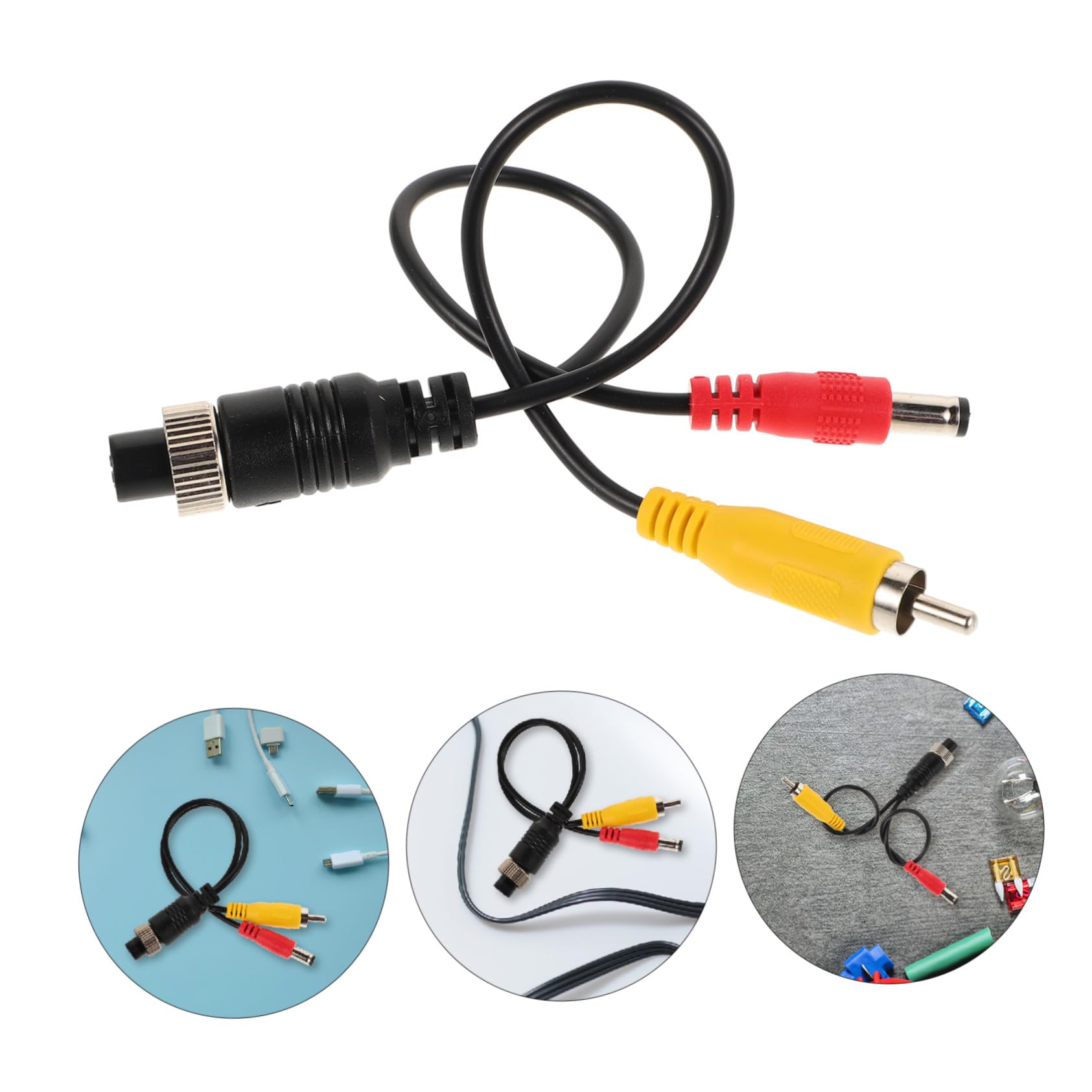 BESPORTBLE Cavo Prolunga Pin con Connettore Femmina e Dc per Telecamera Retromarcia Auto Compatibile con Sistemi di e Monitoraggio Veicolare per Aggiornamento e Conversione Impianti Video