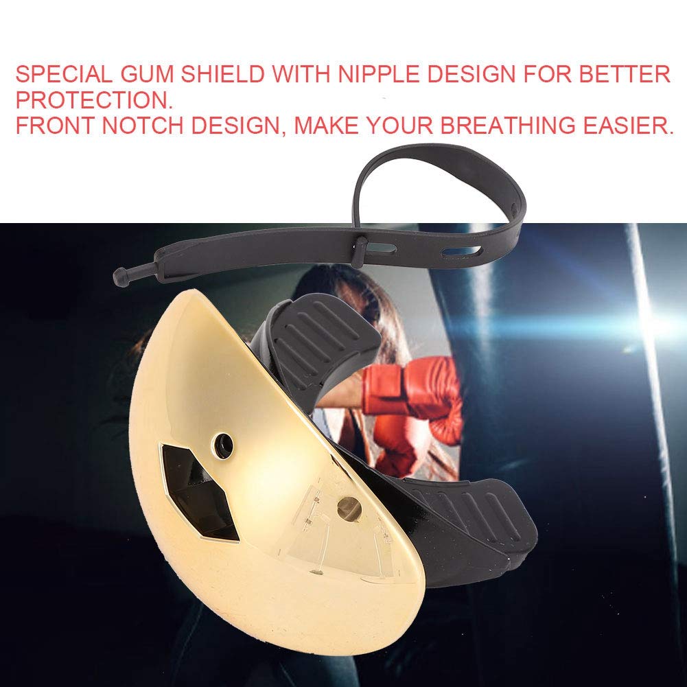Battle Portable Sports Mouth Guard Denti Protector Gum Shield Game Ball Protection Tool (Gold) per la protezione sportiva