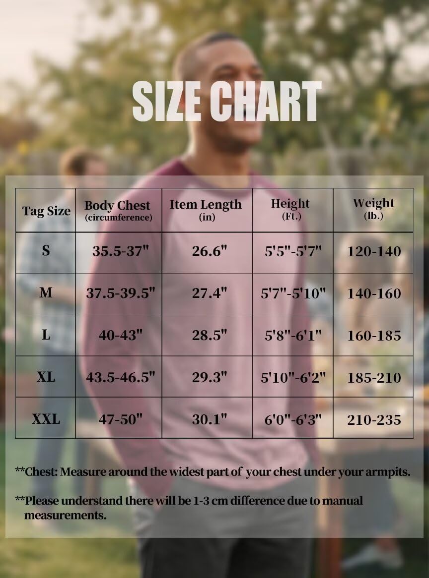 Zengjo Raglan Shirt Men Long Sleeve Colorblock Baseball Tee Casual Knit Jersey Top - Image 7