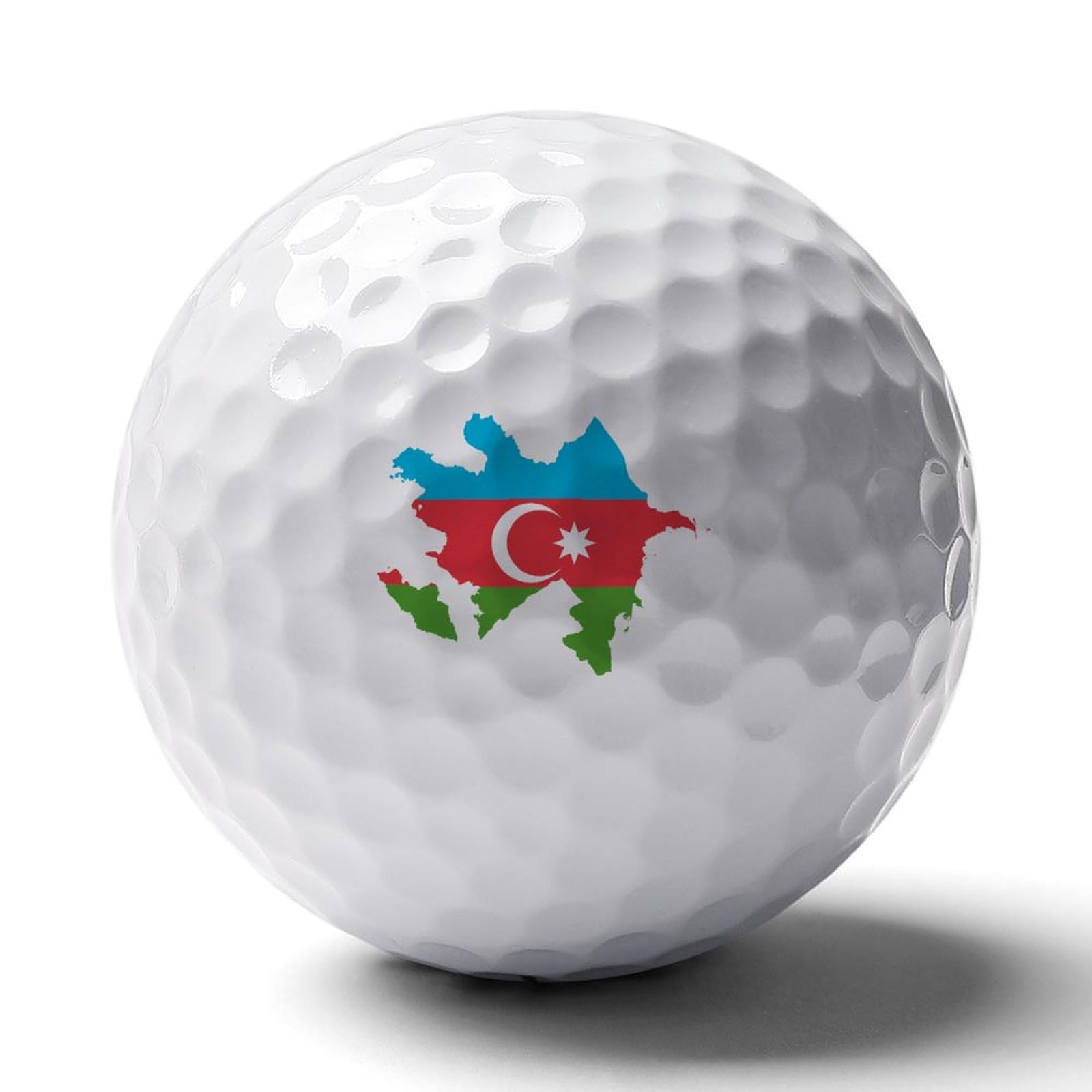 Flag Map of Azerbaijan Novelty Golf Balls Soft Elasticity Feel Printed Golfs Training Ball Outdoor Sporting Goods