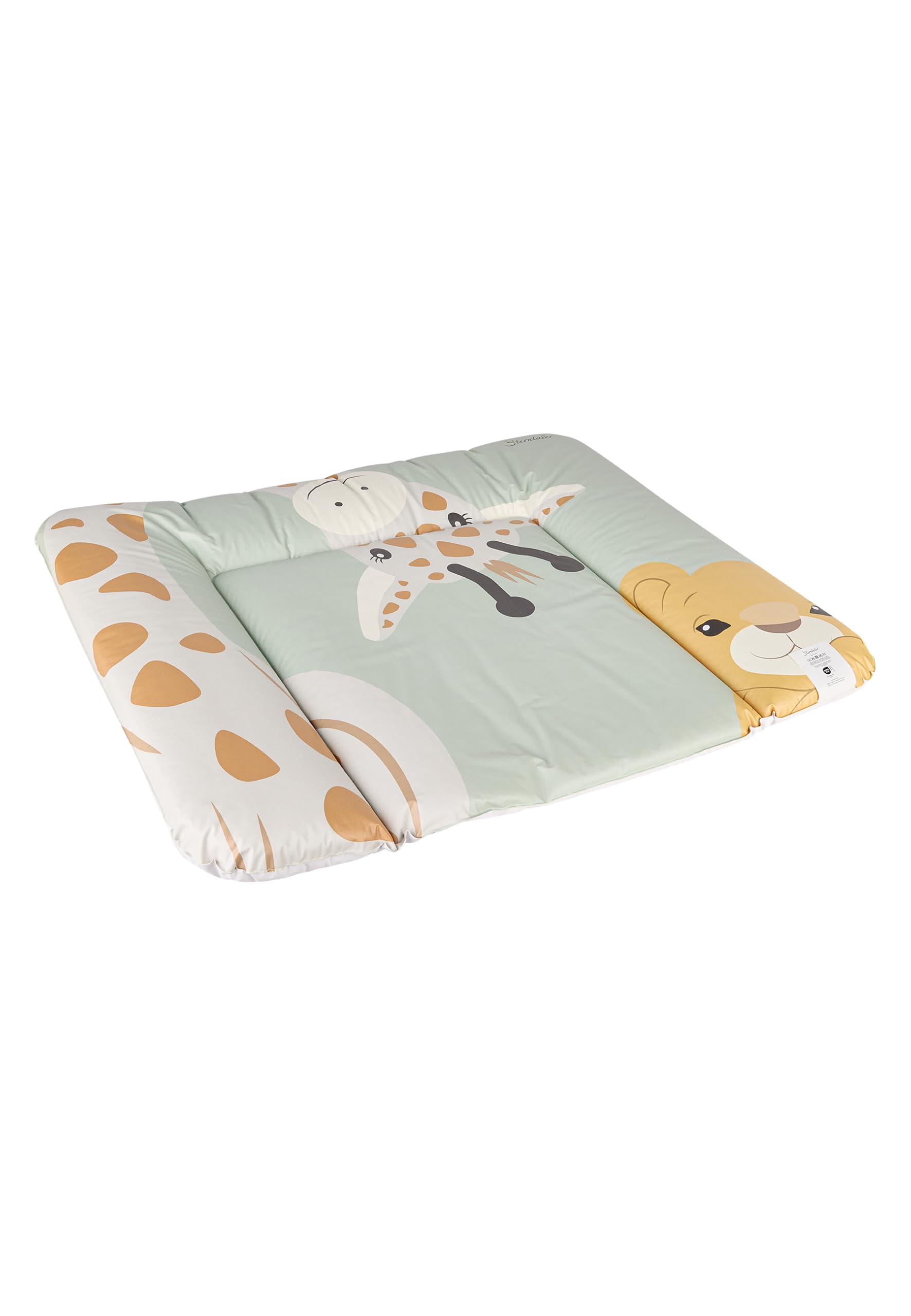 Sterntaler Safari - Cambiador para bebé, fácil de limpiar y lavable, diseño de jirafa y león, color verde