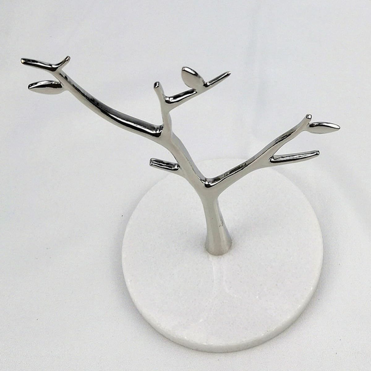 Tofficu Organizador de Joyas Perchero Creativo Forma de Árbol de Mármol y Metal Soporte para Collares y Anillos para Uso Personal en Casa o Tiendas