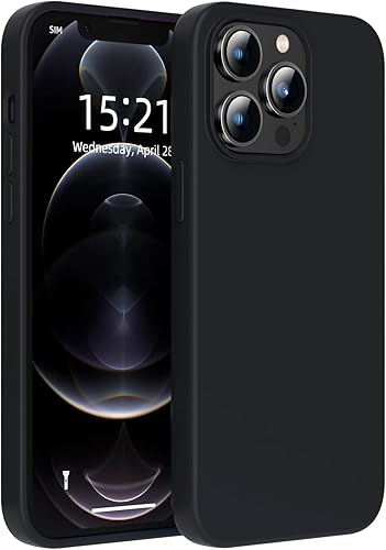 Funda para iPhone 12 Pro, silicona líquida de alta calidad, funda protectora de cuerpo completo a prueba de caídas, forro de microfibra suave