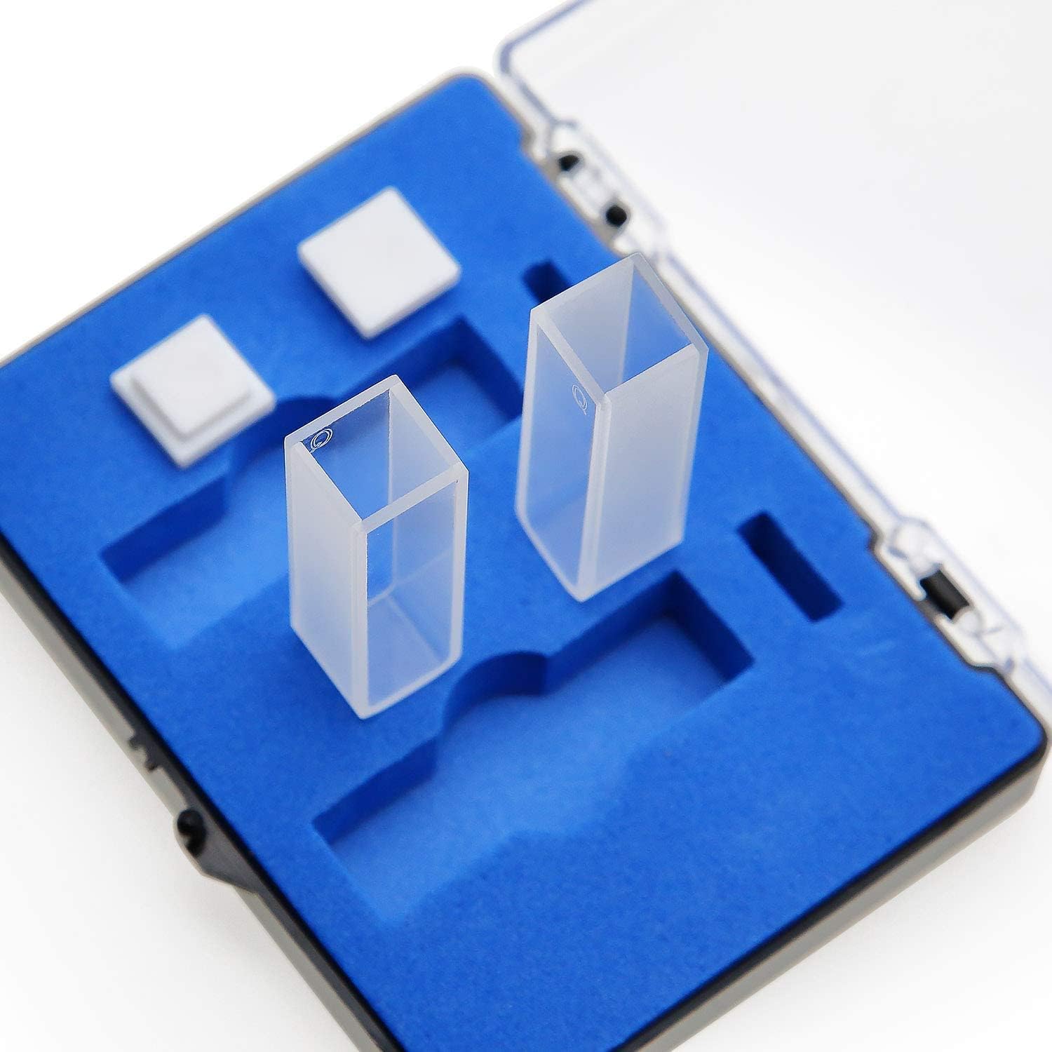 Set of 2 UV Quartz Cuvettes, 10mm Path Length, 3.5ml Volume Standard Spectrometer Cell for Laboratory Analysis High Transmittance 200-2500nm Acid & Alkali Resistant