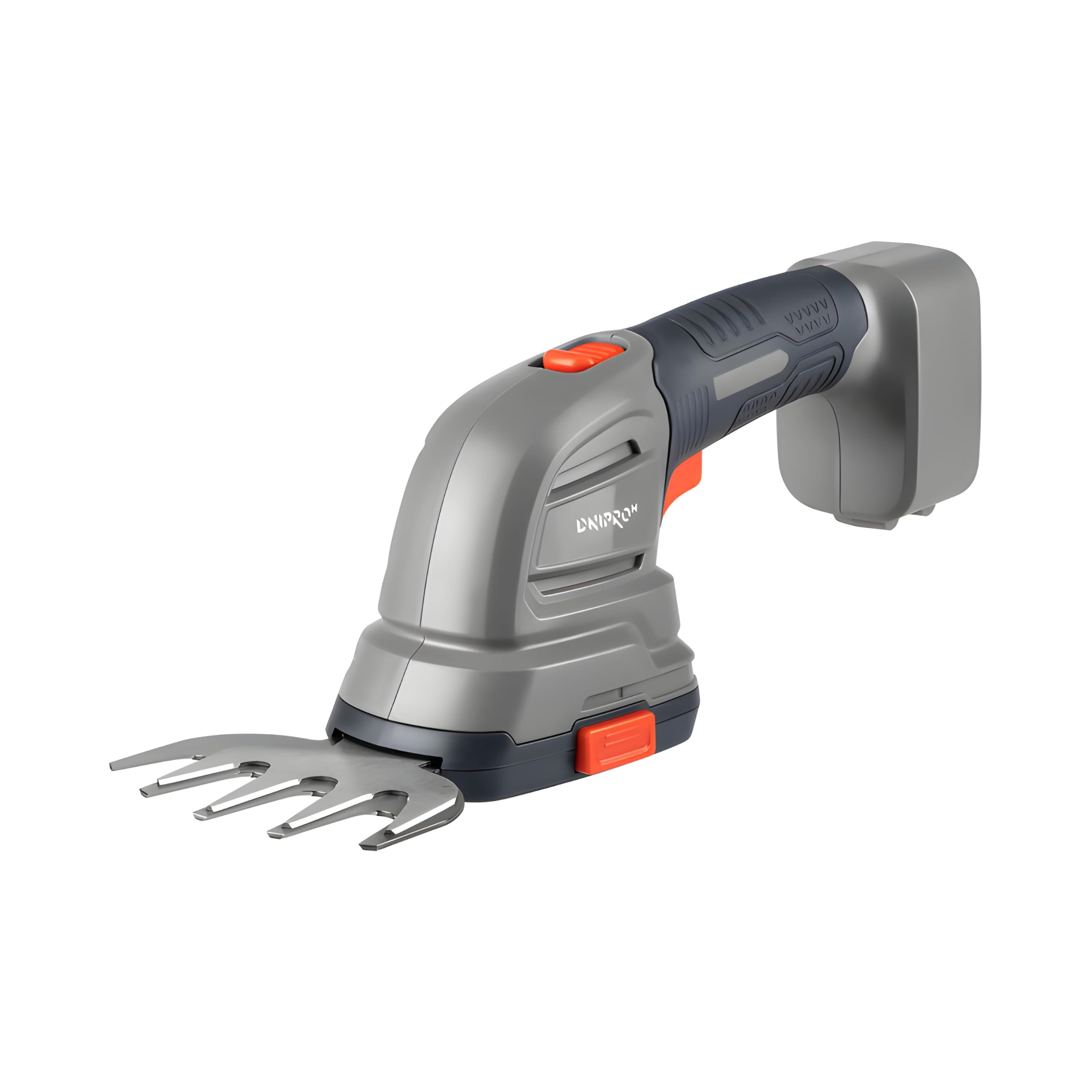 Sécateur de Jardin sans Fil GS-72 avec Batterie 7,2V Li-ION et 2 Têtes Interchangeables - Tondeuse et Taille-Haies sans Outils à 1300 TR/Min avec Housses de Protection Incluses - par Dnipro-M