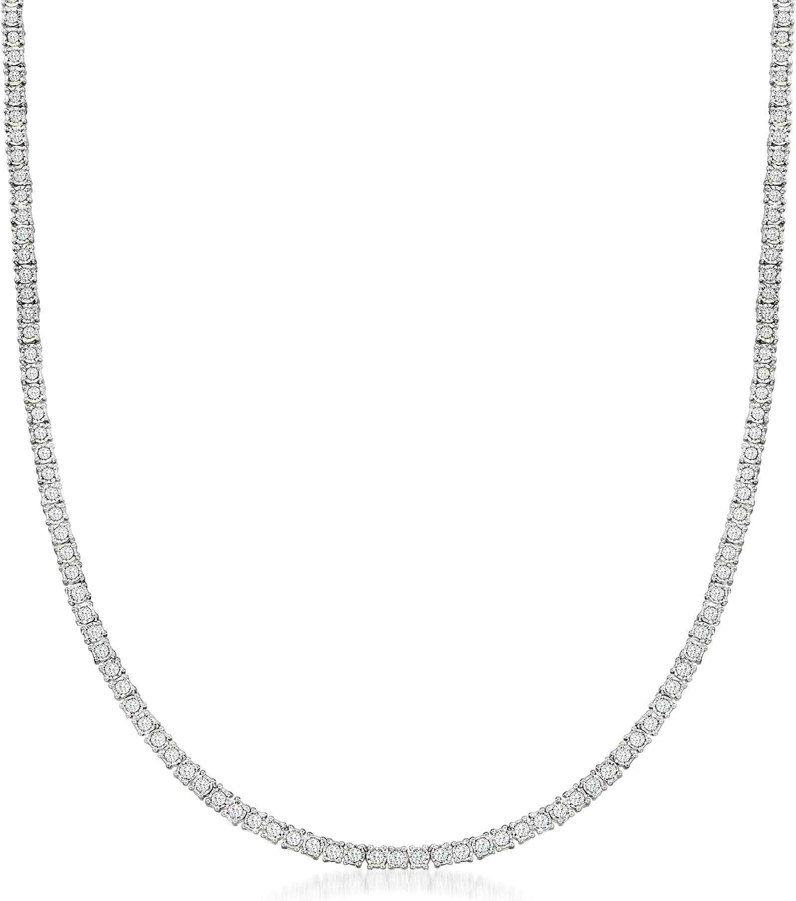 Ross-Simons5.00 ct. t.w. Diamond Tennis Necklace in Sterling Silver