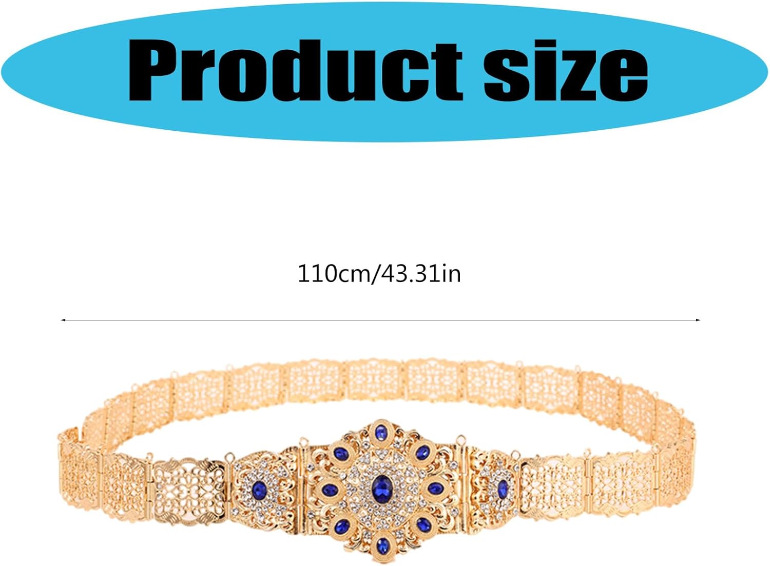 [Stebcece] 絶妙なウエストベルト美的魅力の写真の小道具ジーンズドレスボディジュエリーメタリックチャーム写真の小道具エキゾチ