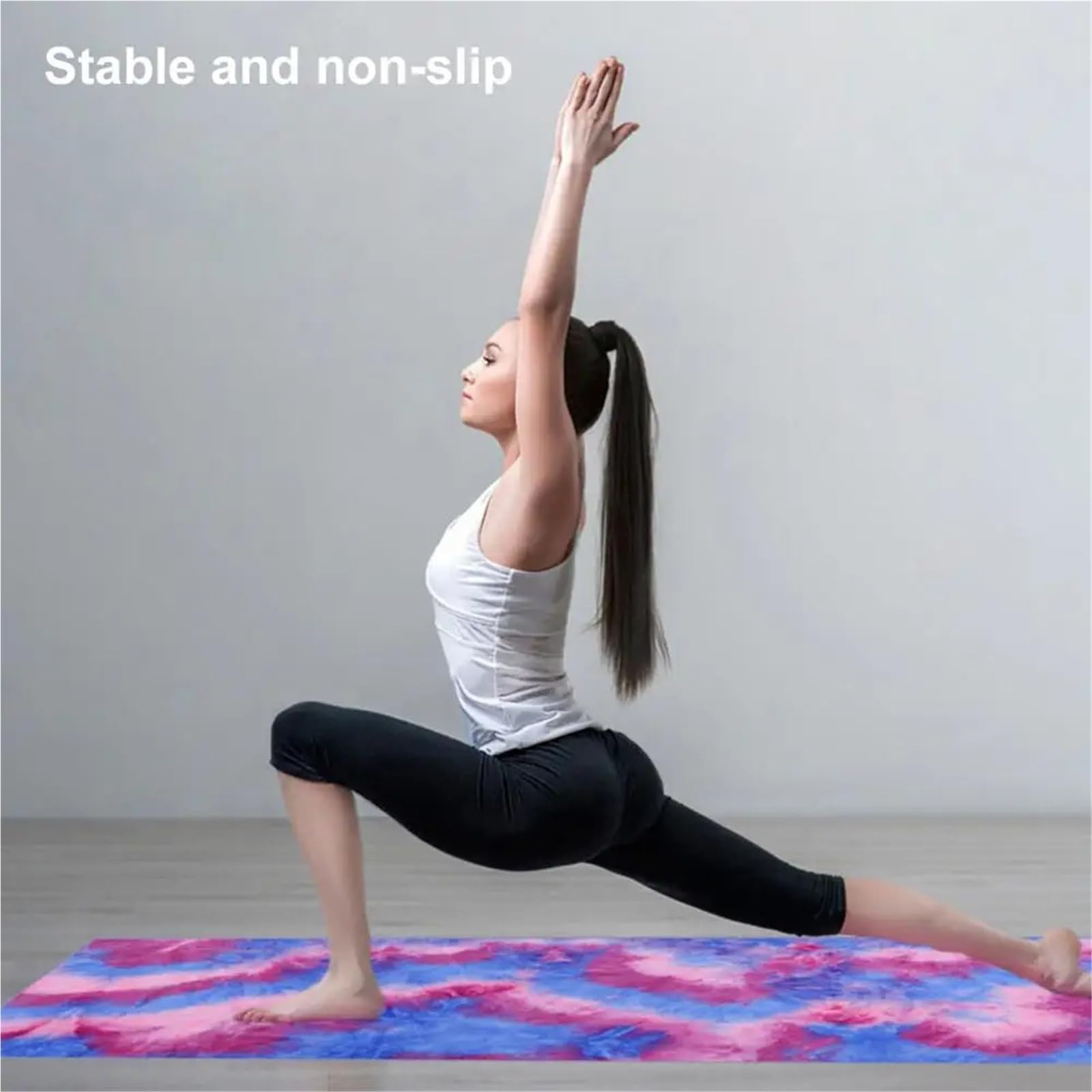 Toalla De Yoga Toalla de Yoga, absorción de Sudor, Suave, Antideslizante, Toalla de Entrenamiento, Estera de Yoga con Agarre Antideslizante para Yoga