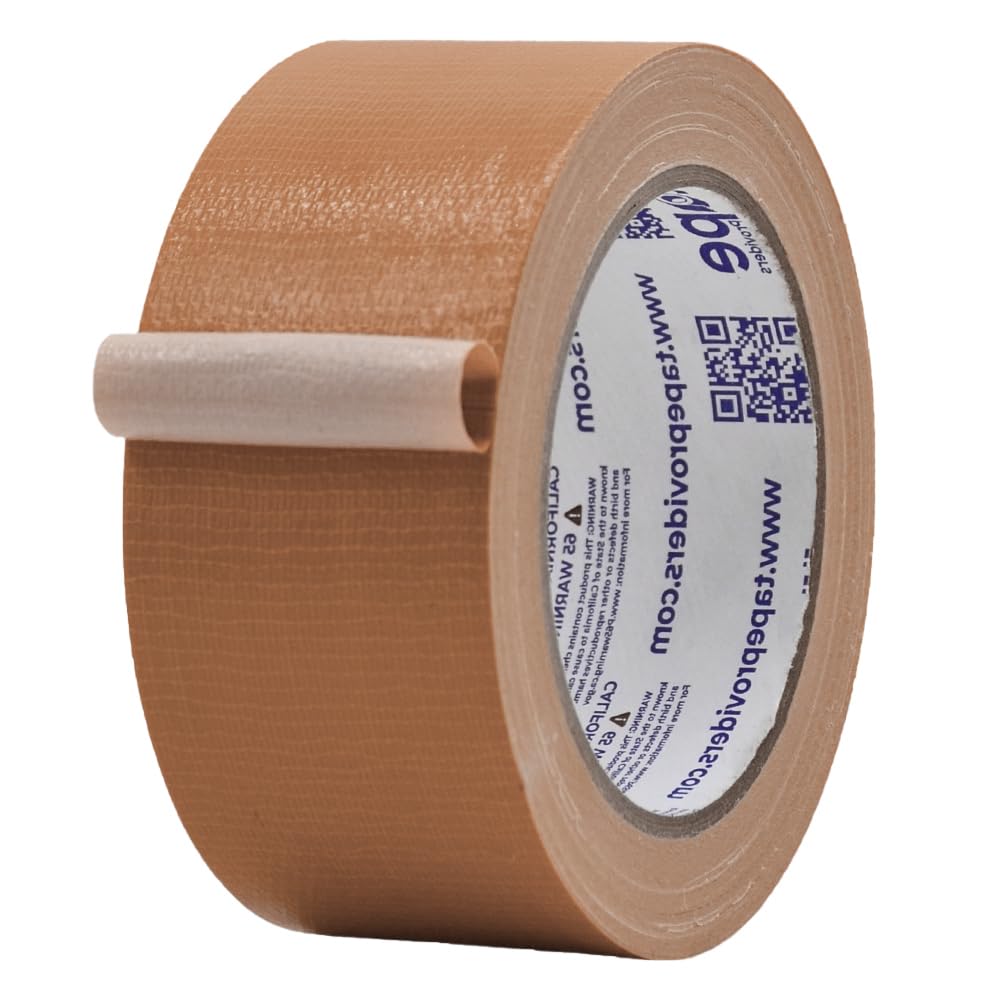 MAT Duct Tape Tan (Beige) Industrial Grade, 2 inch x 60 ft. Waterproof, UV Resistant for Crafts, Home Improvement, Repairs, & Projects
