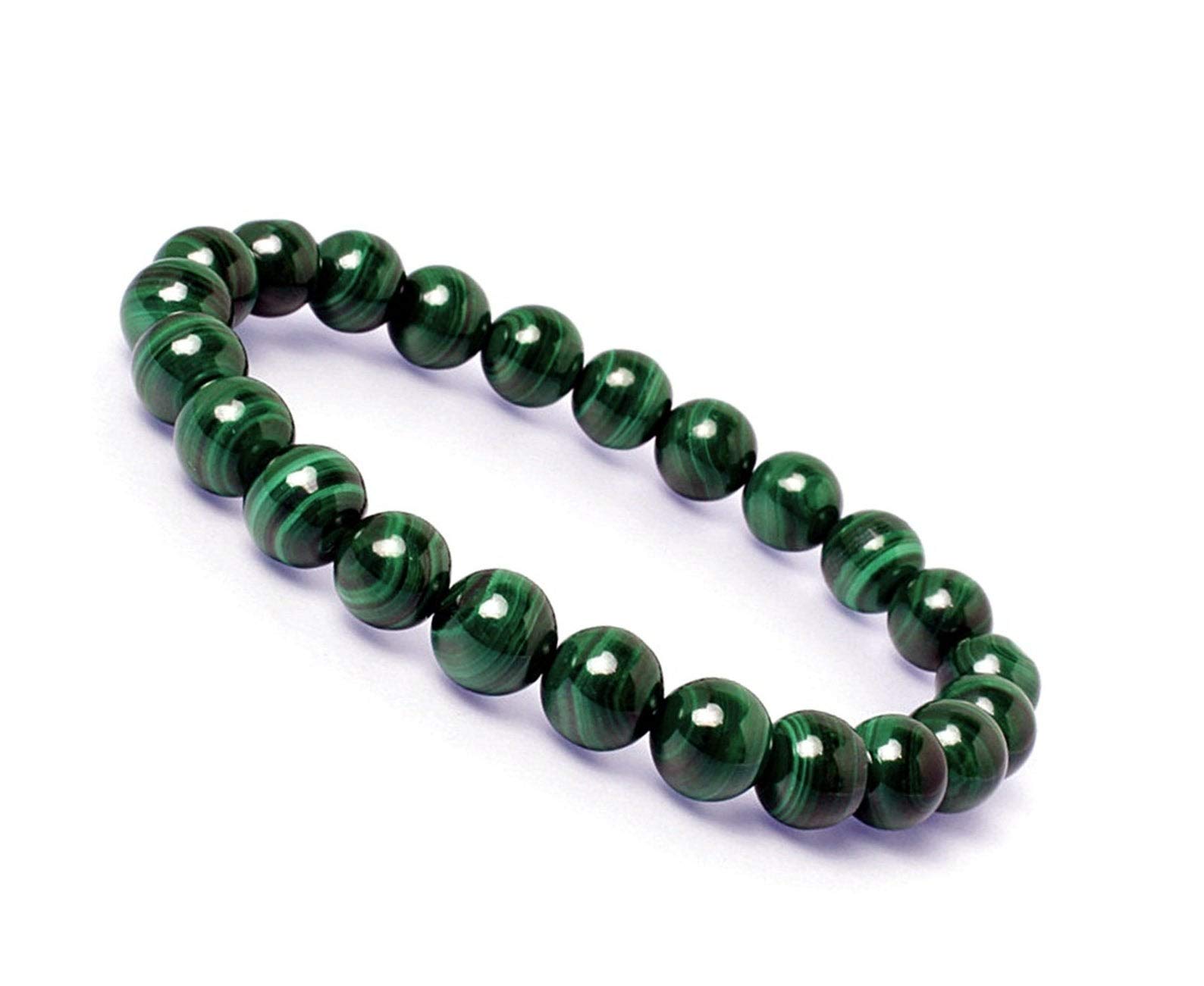 Bracelet Extensible En Acier Avec Pierre De Malachite Naturelle - Style Navajo - Neuf Sans Emballage