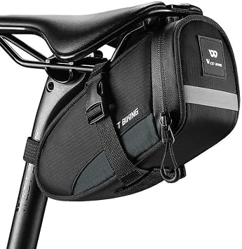 Saddle Bag Bicycle Waterproof Small Road Bike Cross Bike Other Bicycle Compatible Dry Bag Cycle Bag Rear Bag - Black