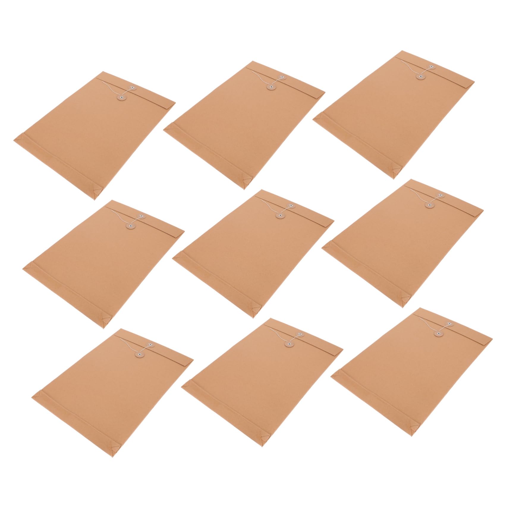STOBOK 50pezzi Borsa per Documenti in Carta Kraft Vuota Organizer per Documenti di Formato Busta Portadocumenti Chiusura Bottone per Archiviazione Scartoffie Lettere Ricevute