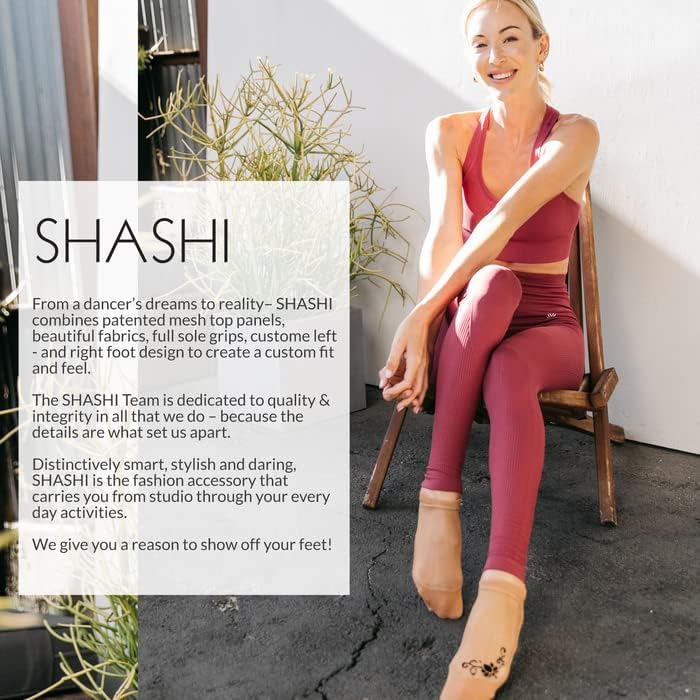 SHASHI Sparkle Mesh Socks for Women – Shimmer, Full-Coverage Non Slip Socks for Barre, Yoga and More - Image 6