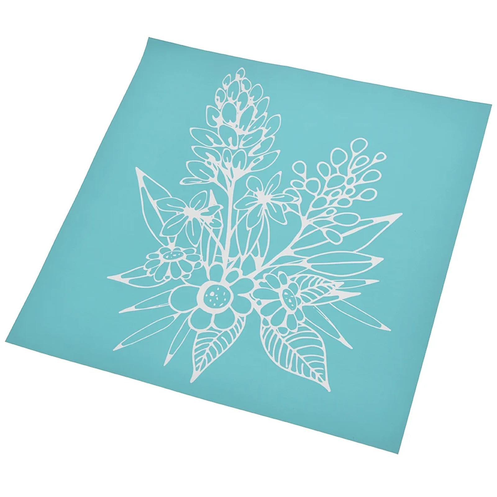 MANGOUSONG Screen Printing Kit,30x30.5cm Multifloral Leaf Silk Screen Stencils Reusable Silkscreen Print Kit for Printing Handbag Decoration Template ?Seal Tool