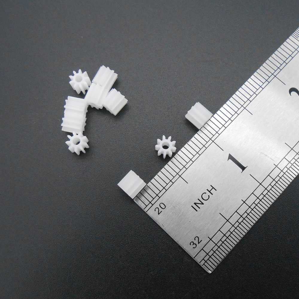Lot De 20 Pignons Plastiques 0.5 Module 9 Dents – Alésage 2 Mm – Engrenages Droit 0.5M 9T
