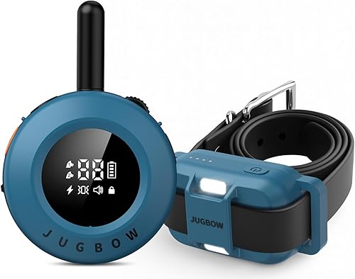 Jugbow Collar de entrenamiento para perros – Collar de choque de perro de 3/4 millas con control remoto para perros grandes, medianos y pequeños,