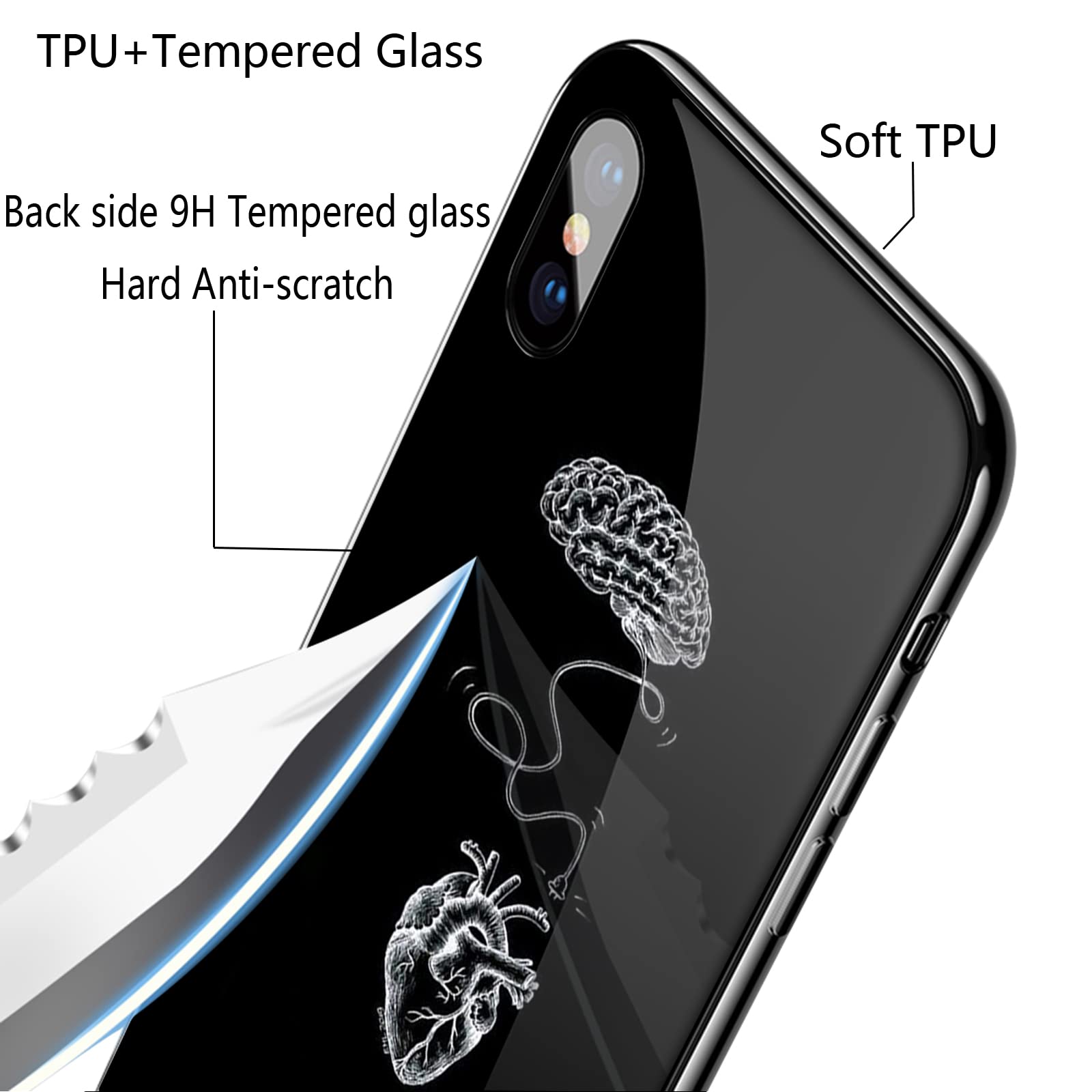 Saqmkil Cover per iPhone 14 6,1'', Aesthetic Collage Disegni Moda Motivo Beige Silicone Custodia, TPU Donna Sottile Morbido Antiurto Bumper Protettiva Case Custodie - Papillon