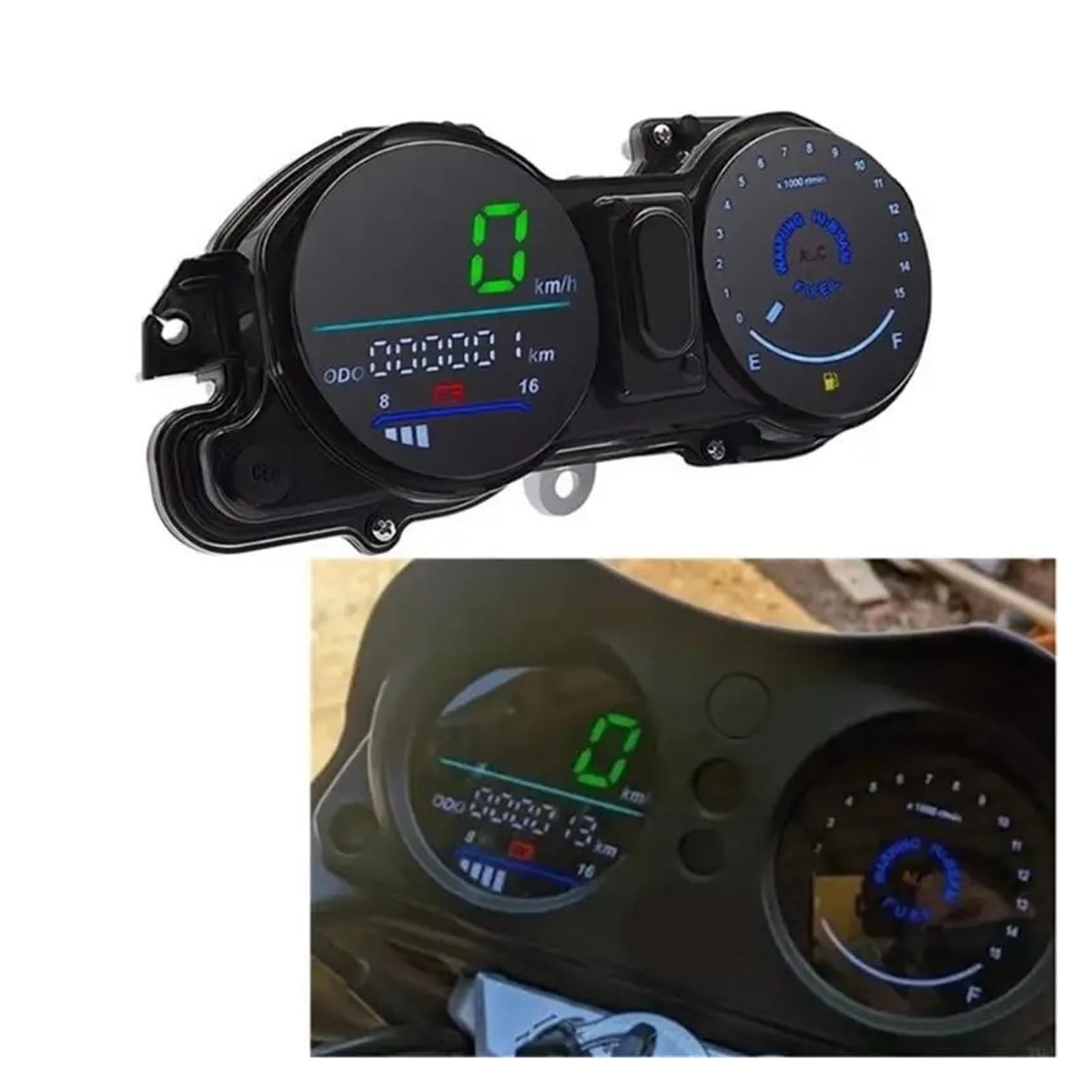 Contachilometri Per Moto Pannello strumenti con display digitale a moto, contachilometri, contagiri, indicatore di marcia, PER 150 ESD
