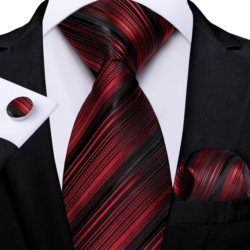 Set de corbata de rayas para hombre formal de negocios miniatura 2