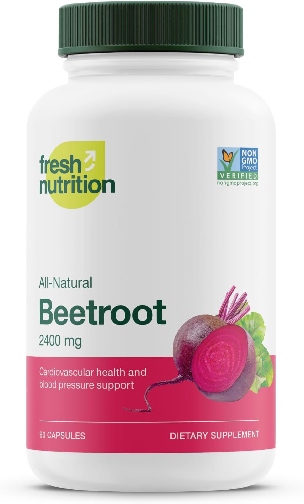 Organic Beet Root Capsules - Strongest DNA Verified 2400mg Per Serving - Nitric Oxide Booster, Healthy Blood Pressure, Improved Cardiovascular & Exercise Performance, Anti-Inflammatory; Vegan Friendly