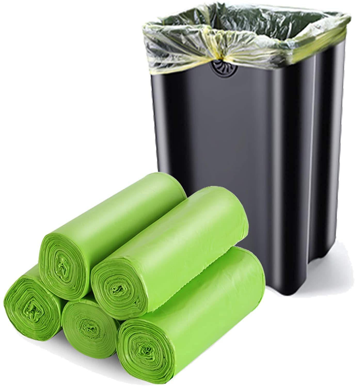 Biodegradable Garbage Bags | Large Black Trash Bags for Dustbin | Eco-Friendly Waste Disposal Bags | 19 x 21 Inches | 120 Bags (4 Rolls)-image-44