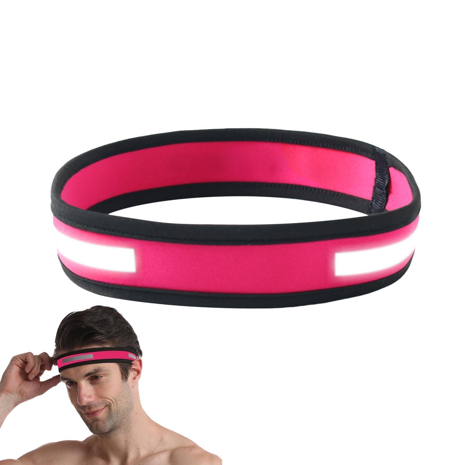 Bandeau de course à pied, antidérapant, séchage rapide, bandeau réfléchissant pour gym, fitness, plein air, cyclisme de nuit, marche, jogging, basket-ball, tennis
