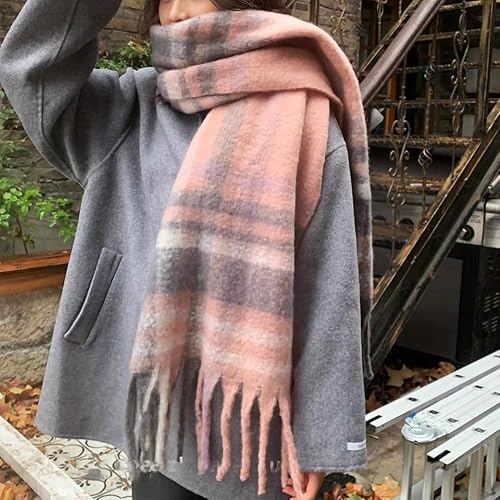 Miniatura 24 de Bufanda grande y gruesa de gran tamaño, esponjosas, de lana grande, gruesa, cálida para invierno