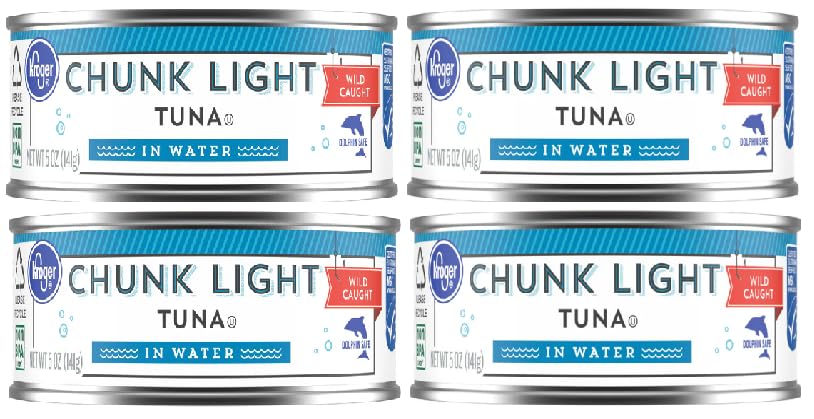Wild Caught Chunk Light Tuna in Water (4 Cans, 5 oz. each)