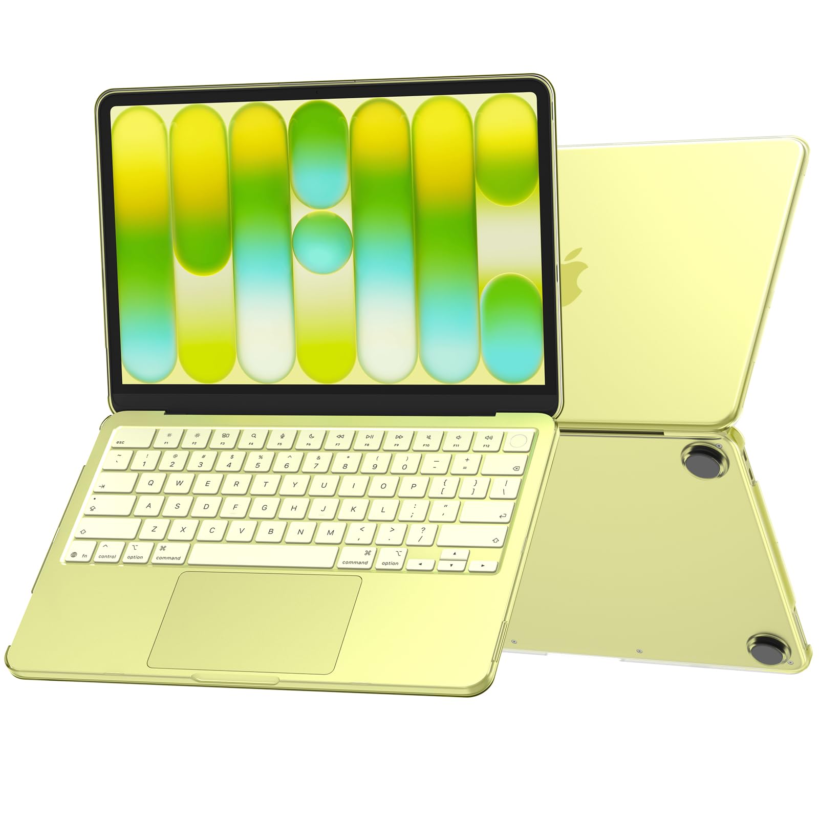 Soonjet for MacBook Neo Case 13 inch 2026 New A3404 | 100% Match Official Color | Anti-Crack & Scratch | Yellow Laptop Cover Protective Hard Shell | Student Travel Mac Accessories | Citrus Clear - 2