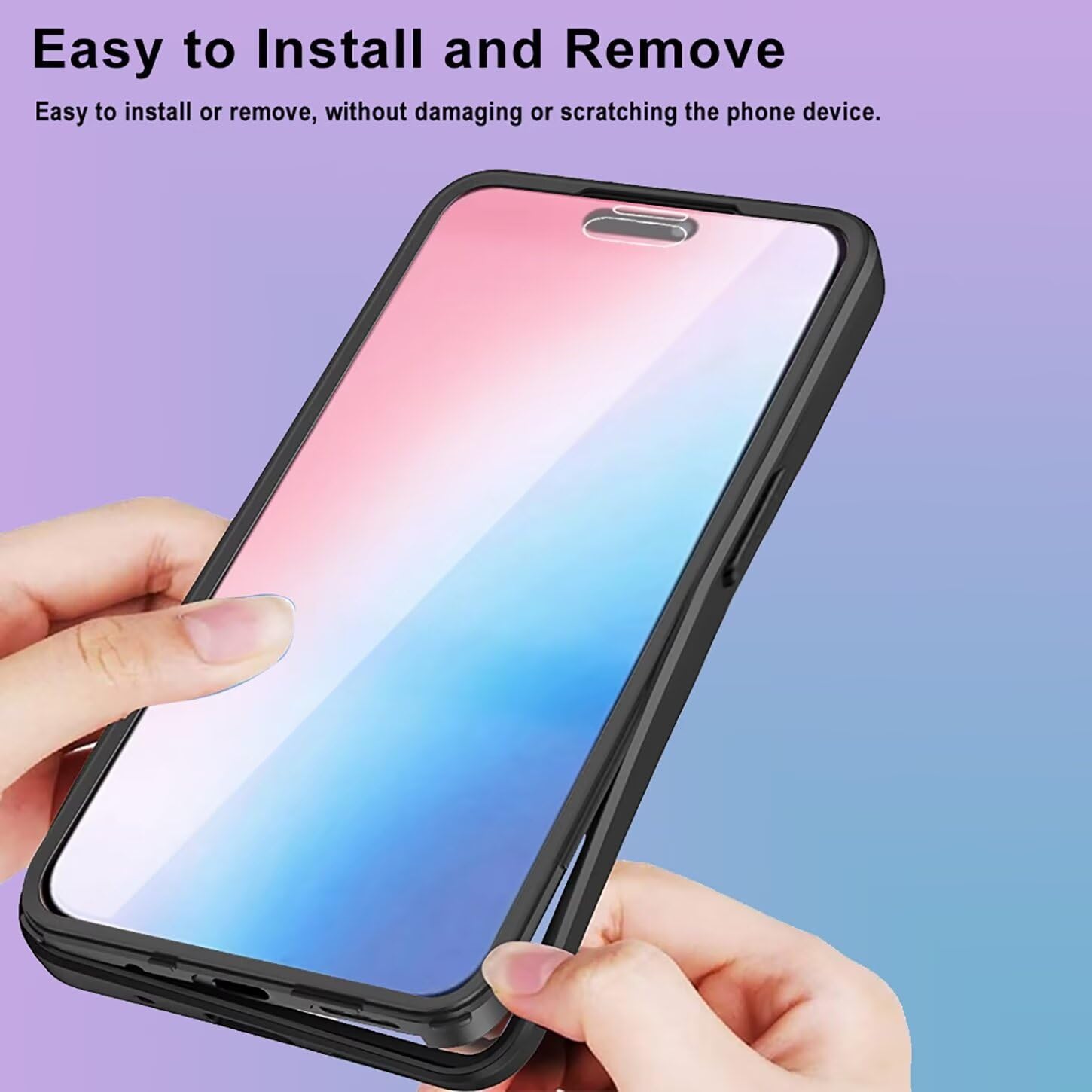 COMAKU Cover per Xiaomi Poco X6 Pro 5G, 360 Gradi Rugged Custodia Antiurto Case con Protezione Integrata dello Schermo, Rugged Doppia Bumper Trasparente Case Integrale Cover - Blu