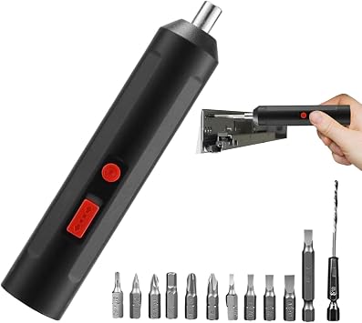 Cordless Screwdriver - 500mAh Rechargeable Tool, Portable Power Driver, Ergonomic Repair Grip, Precise Torque Motor | USB Electric Drill Bit Set for Furniture Electronics Car Craft Projects