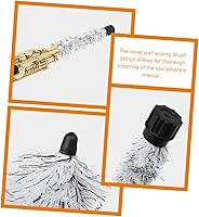Vista 4 de Kit de cepillo de limpieza de saxofón para cepillo de saxofón alto para mantenimiento de saxofón incluye cañas de saxofón, accesorios esenciales