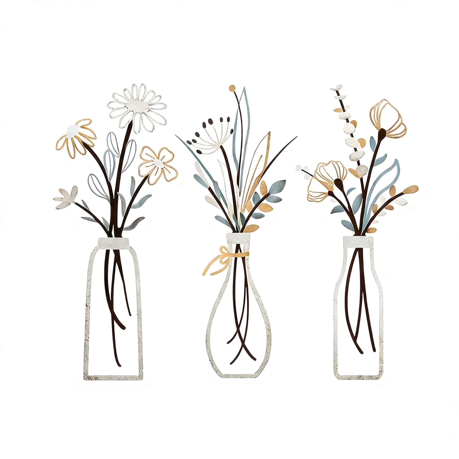 ALCXAZS Charming Metal Flowers Wall Decor Beautiful Floral Wall Cheap Room Decor Complements Any Cozy Living Area For Add Cm5.91