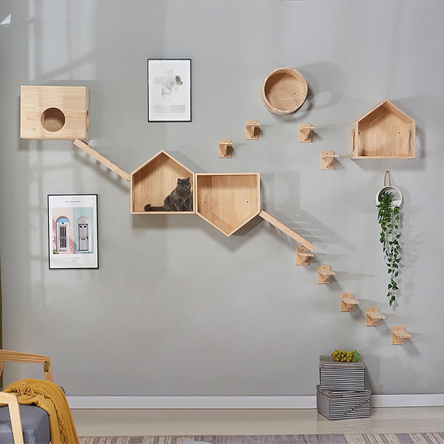Wall Mounted Cat Shelves Cat Wall Furniture Cat Climbing