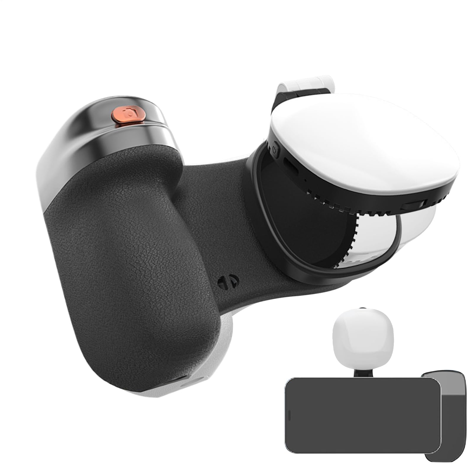 Impugnatura Magnetica per Fotocamera Supporto Selfie Magnetico Rotabile A | Impugnatura per Fotocamera del Telefono con Luce Per Fotografia, Viaggio, Festa, Studio, Casa, Esterno, Intern