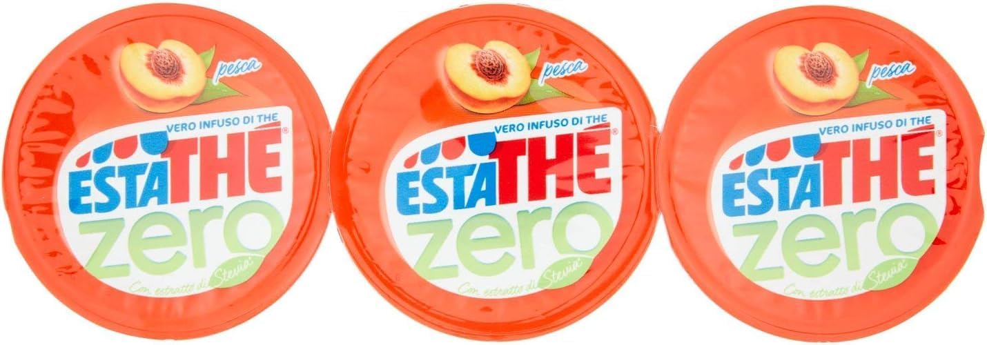 Italian Gourmet bundle für Pfirsich-Eistee Zero Zucker 72 x 200 ml Becher – erfrischender Pfirsichtee ohne Zuckerzusatz + Italian Gourmet polpa