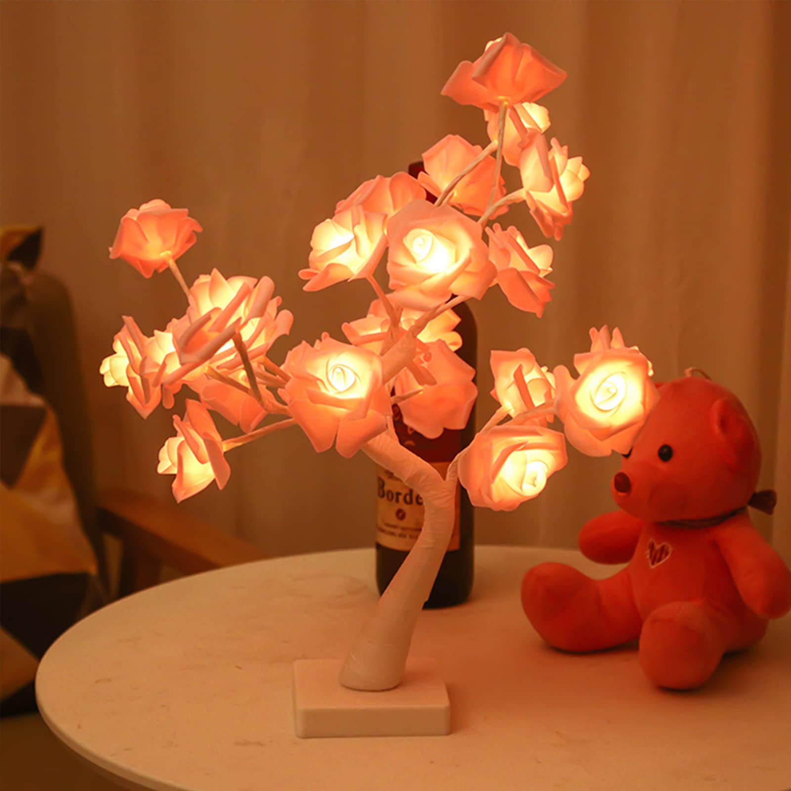 BLOSMON Petit Sapin de Noel Lumineux: 60 Cm Sapin Noël Rouge Or BLOSMON Petit Sapin de Noel Lumineux: 60 Cm Sapin Noël Rouge Or