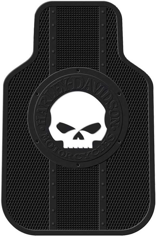 Floor Mats Willie G Skull Universal-Fit Front Set of 2 Mats 1476
