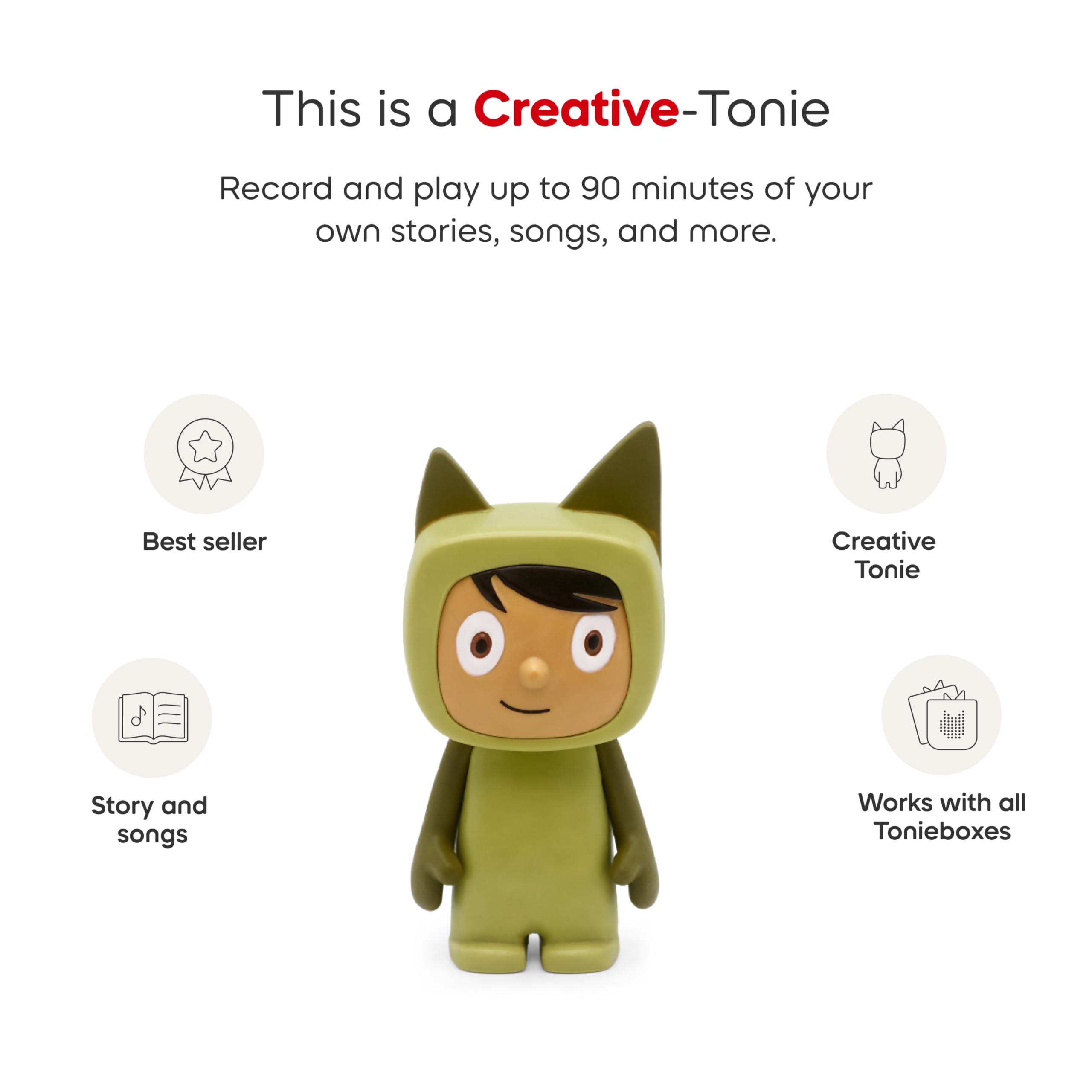 Tonies Creative Audio - Green Storytelling Player -4 Tonies Creative Audio - Green Storytelling Player -4