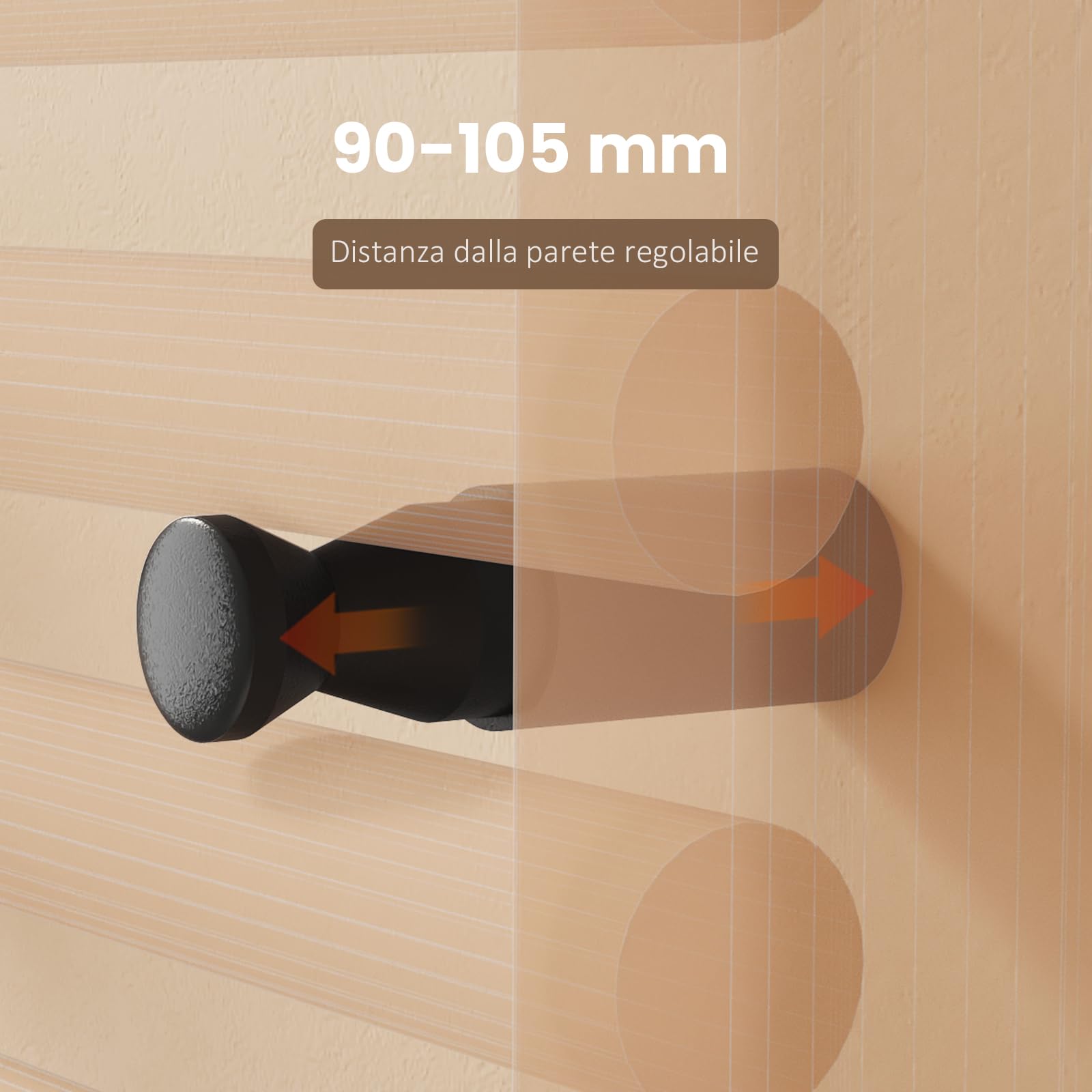 EMKE Scaldasalviette per Bagno 1600x400 mm, Antracite, 547W | Scaldasalviette a Collegamento Centrale, Radiatore per Bagno, Riscaldamento per Asciugamani, Installazione facile