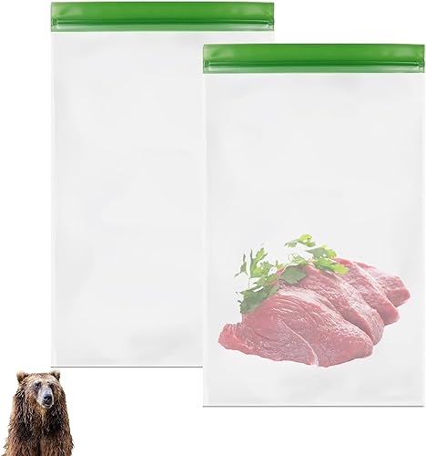 Bolsas de almacenamiento resistentes a prueba de olores, bolsas de oso de 12 x 20 pulgadas para mochileros de alimentos, bolsas reutilizables con