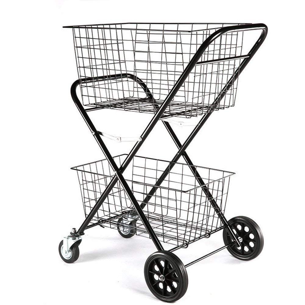 NZPOST Carrito de Compras de Doble Capa con Ruedas de Goma Resistentes al Desgaste y antioxidantes para protección del Medio Ambiente para niños