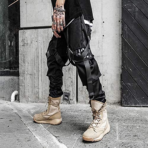 XYXIONGMAO Men's Techwear Clothing Hip Hop Pants Black Streetwear Gothic Sweatpants Tactical Cargo Pants for Men3