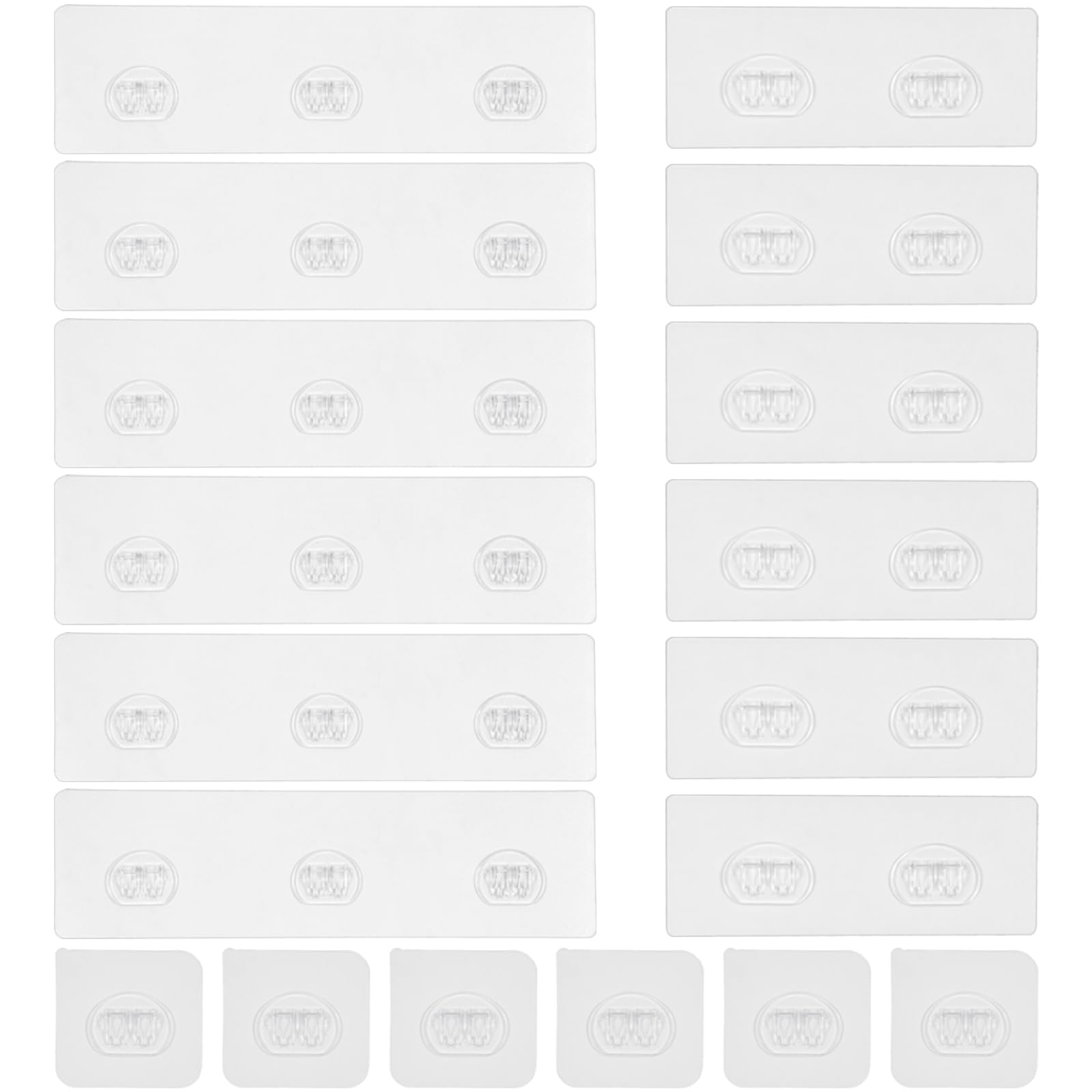 Jxztiecy 18 Pack Shower Caddy Adhesive Replacement, Shower Shelf Strong Adhesive Hooks, No Drilling, Transparent Waterproof Strips For Bathroom Shelves & Kitchen Racks
