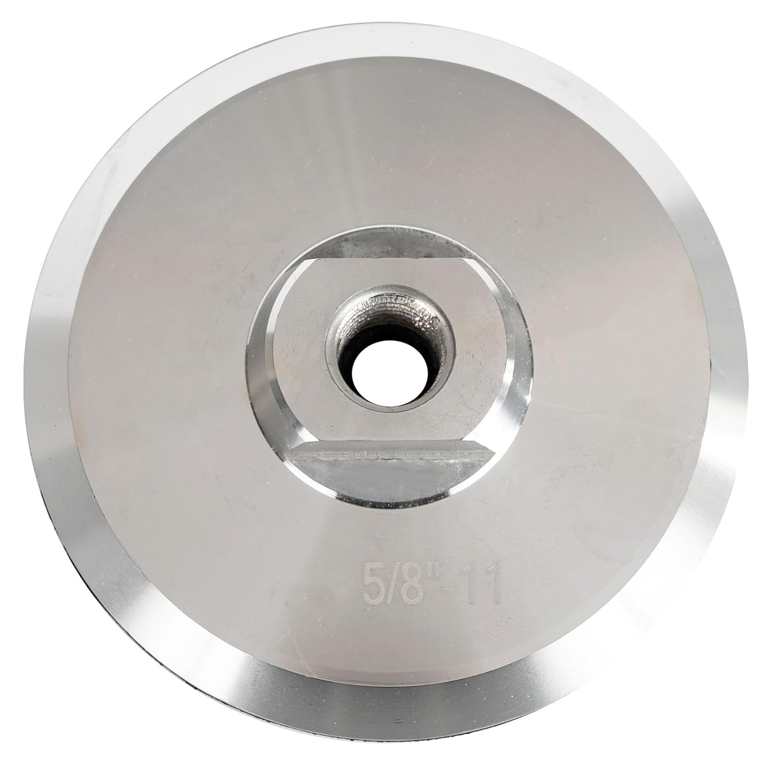 4 Inch Heavy-Duty Aluminium Backer Pad 5/8"-11 Thread Hook and Loop Rigid Back Up Pad