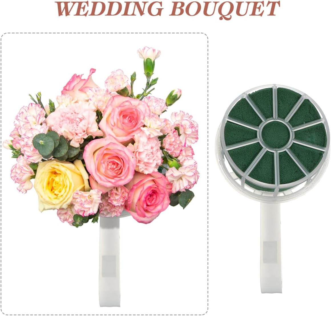 Operitacx Bouquet Floral Bouquet Artificial Wedding Faux Flower Arrangements Plastic Flower Holder Holders Wedding Holders Green Foam Bride Large Foam Stand
