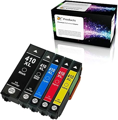 Cartucho de tinta remanufacturado para impresoras Epson 410XL Expression XP-630 XP-830 XP-530 XP-635 XP-640 (paquete de 5)