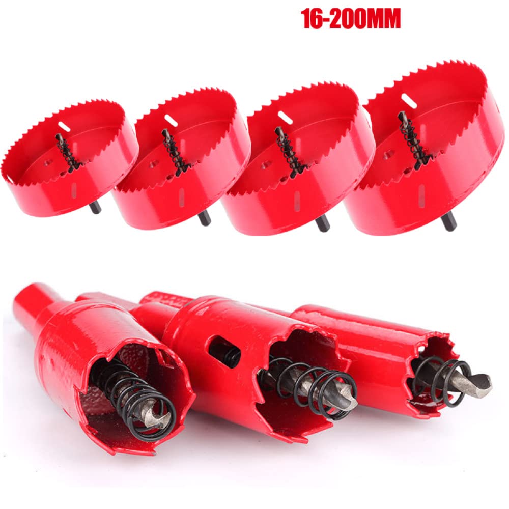 16-200mm HSS Acciaio Foratura Foro Sega Punta Trapano Taglierina Bi-Metallo per Alluminio Ferro Acciaio Inox Fai da Te Legno Taglierina Punte M42,120mm