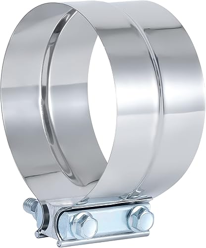 Abrazadera de escape de 3.5 pulgadas, acoplador de manguito de abrazadera de acero inoxidable de 3 12 pulgadas (1 unidad)