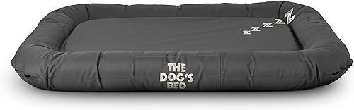 Miniatura 9 de The Dog's Bed - Cama impermeable para perro, tela Oxford gris duradera, cremallera YKK, funda reversible lavable, camas para perros para el hogar,